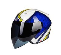 GCZ Skateboard Bike Helmet Wheeling Motorcycle Bike Biker ATV Visor Half Open Face Helmet with Drop Down Sun Shield DOT Approved