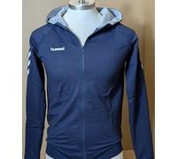 Hummel HMLGO Kids Cotton Zip Hoodie -Blue - Size 16 Years - Soft Jersey