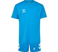 Hummel Logo Short Sleeve Set Blue 128 cm Kids