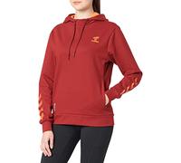 hummel Hmloffgrid Cotton Hoodie Wo Hooded Sweatshirt, Rhubarb/Nasturtium, XL