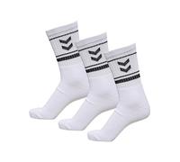 hummel Hmlstripe Crew Socks Pack of 3, Weiß, EU Size 32-35