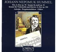 Hummel, J.N. - Trio Flute/Sonata Cello/Sonata Piano