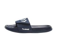 Hummel Larsen Slipper Velcro, Unisex Adults? Beach & Pool Shoes, Blue (Dress Blue/white), 9.5 UK (44 EU)