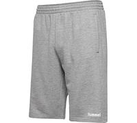 hummel Men HMLGO Cotton Bermuda Shorts - Grey Melange, Medium
