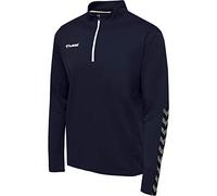 hummel Men's Hmlauthentic Half Zip Sweatshirt Navy