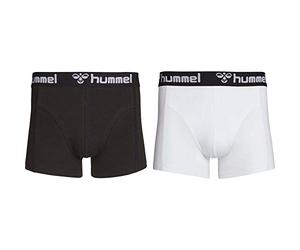 hummel Men's Hmlmars Pack of 2 Boxers, Black/White, XXL EU