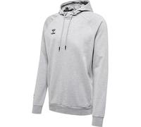 hummel Men's Hmlmove Grid Cotton Hoodie Hooded Sweatshirt, Grey Melange, L