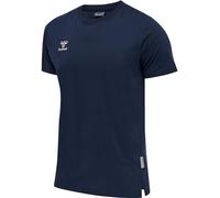 hummel Men's Hmlmove Grid Cotton T-Shirt S/S, Navy, L