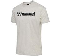 hummel Men's Hmlmover Cotton T-Shirt S/S, Egret Melange, S