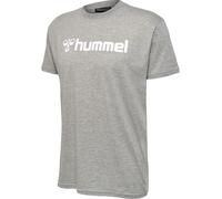 hummel Men's Hmlmover Cotton T-Shirt S/S T-Shirt (Pack of 1) Grey Melange