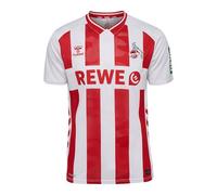 hummel Mens Koln Home Shirt 2025 2026 Adults Short Sleeve White/red M