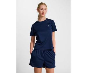 Hummel Pulse Training T-Shirt for Women - Breathable Blue Top for Comfortable Running and Workout (Size M)