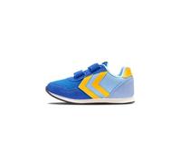 hummel Reflex Double Multi Unisex Children's Athleisure Low Trainers with Velcro Fastening, Lapis Blue, 8.5 UK Child