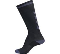 hummel Unisex Elite Compression Socks, unisex_adult, 204044-1006, Black/Asphalt, 27W x 30L
