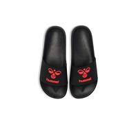 hummel Unisex Hml Essential Pool Slide Loafer, Black Chinese Red, 3.5 UK