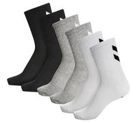hummel Hmlchevron 6-Pack Socks, Black/White/Grey, 10