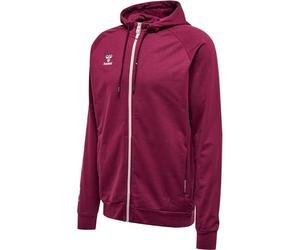 hummel Unisex Hmlmove Grid Cotton Zip Hoodie Hooded Sweatshirt Grape Wine