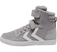 Hummel Unisex Kid's Slimmer Stadil Leather High Jr Hi-Top Trainers, Grey Alloy, 2 UK Child