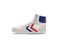 Hummel Unisex Slimmer Stadil High Hi-Top Trainers ,White Blue Red Gum 63 511 9228,7.5 UK