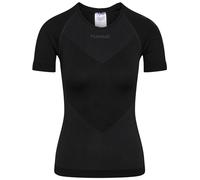 hummel Women's First Seamless Jersey S/S Woman T-Shirt, Black/Obsidian, XS