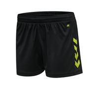 hummel Women's Hmlcore Xk Poly Shorts, Black/Lime Popsicle, M