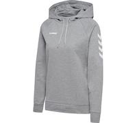 hummel Women's Hmlgo Cotton Hoodie Woman Hooded Sweatshirt, Grey Melange, S