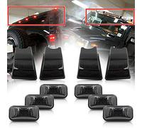 Hummer LED Cab Roof Smoke Lens Light Kit 10pcs For 2003-2009 Hummer H2 SUT Dark Black Lens Amber/Red Led Light, Replace OEM Red/Amber Lens Halogen Lamps/Bulbs