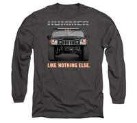 Hummer Like Nothing Else Unisex Long Sleeve T Shirt, Charcoal, M