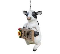 Humming Bird Nesting House - Cow Design Bluebird Houses Nest For Garden | Yard Decoration Birdhouses, With Suspend Chain, Easy To Install For Parakeets, Cockatiels, Canaries, Parrots