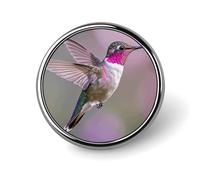 Humming Birds Lapel Pin Cute Metal Brooch Pin Fashionable Round Badge for Shirts, Hats, Jackets Unique Fashion Accessories Gift for Men & Women