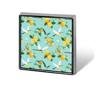 Humming Birds Lemon Funny Lapel Pins Square Brooch Tie Suit Dress Accessories for Men Women Wedding Birthday