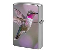 Humming Birds Lighter Case Metal Double-Sided Lighter Cover Pocket Lighters Sleeve Windproof Lighters Accessories for Men Women