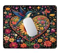 Hummingbird And Heart Mouse Mat - 12.60 × 10.24 in, Gaming Mouse Pad g-222
