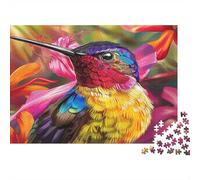 Hummingbird Art Print 1000 Pc Extra-thick Cardboard Jigsaw Puzzle Bundle Couple Partners Concentration Training Gift Idea 70x50cm/1000pcs
