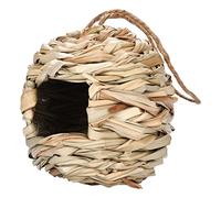 Hummingbird Bird House Natural Bamboo BirdHouse Hand Woven Hut for Garden Type A