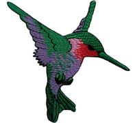Hummingbird Bird Patch Embroidered Badge Iron Sew On T Shirt Denim Jeans Jacket