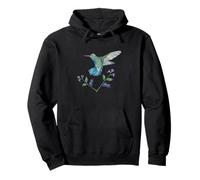 Hummingbird Blue Green Hummingbird Beautiful Original Art Pullover Hoodie