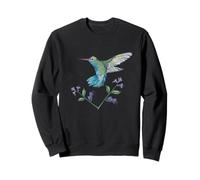Hummingbird Blue Green Hummingbird Beautiful Original Art Sweatshirt