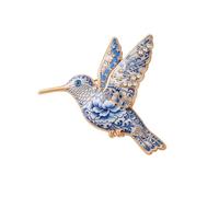 Hummingbird Brooch with Enameled Finish, Lightweight Design for Women Parties and Gifts Detailed Alloy Brooch