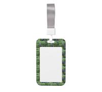 Hummingbird Butterfly Printed Id Badge Holder with Neck Strap Vertical Waterproof Name Card Holder for Office School
