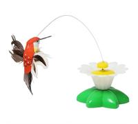 Hummingbird Butterfly Teasing Cat Toy - Electric Bird Teasing Cat Toy with Fluttering Motion & Realistic Sounds, Interactive Indoor Play for Curious Felines (Bird)
