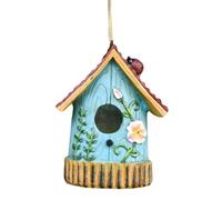 Hummingbird Cage Shelter Stand Bird Nest Cage Outdoor Box Bird House Painted For Outdoor Resin Birdhouses For Outdoors