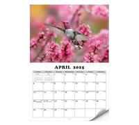 Hummingbird Calendar 2025,Wall Calendar 2025 - Hummingbird Planner Calendar Decor 2025 | Decorative Wall Calendar with Hummingbirds Artwork for Living Room Bedroom A