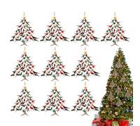 Hummingbird Christmas Decoration - Pack of 10 Hanging Decorations Christmas Tree Stackable - Multilayer Acrylic Pendant Elegant Unisex for Home