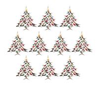 Hummingbird Christmas Ornament | 10 Pieces Colorful Hummingbirds Tree Decor | Stacking Bird Christmas 2D Double-sided Acrylic Hanging Ornament for Bird Lover Tree Car Home Decoration