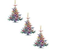 Hummingbird Christmas Ornament, 2025 New Hummingbird Christmas Tree Ornament, Colorful Stack Hummingbirds Home Decor, Winter Stacking Tree Ornaments, for Bird Lover (A_3 pcs)