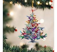 Hummingbird Christmas Ornament, 2025 New Hummingbird Christmas Tree Ornament, Colorful Stack Hummingbirds Home Decor, Winter Stacking Tree Ornaments, for Bird Lover (A)