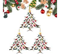 Hummingbird Christmas Ornament,Colorful Stack Hummingbird Home Decor,Winter Hummingbird Stacking Tree Ornamen,For Hummingbird Lover,Festival Home Decor For Christmas Celebrations (3pc)