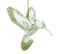 Hummingbird Christmas Tree Decoration with Gold Glitter Finish (10cm)