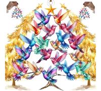 Hummingbird Christmas Tree Ornaments, Colorful Stack Hummingbird Home Decor, Winter Hummingbird Stacking Tree Ornamen, Ideal Festival Gift For Christmas, Thanksgiving, Birthdays (C 1pcs)